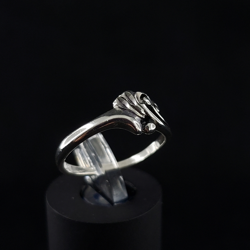 Sterling Silver Ring Size 6 Boho Ring Artisan Det… - image 5